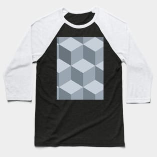 Geometric box pattern grey Baseball T-Shirt